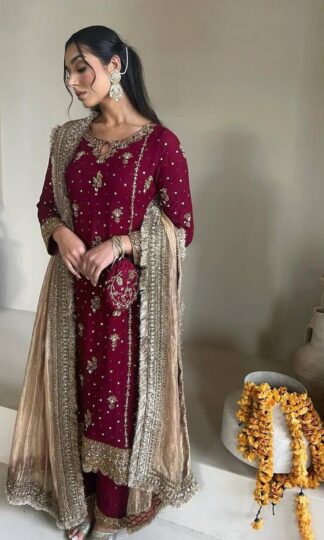 LG 1923 MAROON ORIGINAL MOTTI HANDMADE WORK SUITS ONLINELG 1923 MAROON ORIGINAL MOTTI HANDMADE WORK SUITS ONLINE