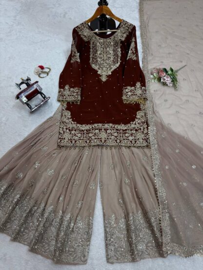 YD 016 COFFIE GEORGETTE NEW SALWAR SUITS FOR WOMEN - Image 3