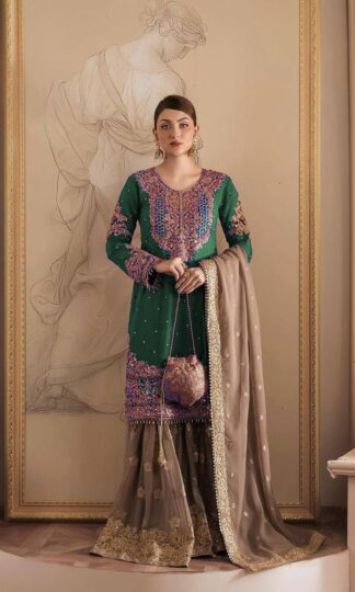 YD 016 GREEN GEORGETTE RICH COMBINATION SALWAR SUITS ONLINEYD 016 GREEN GEORGETTE RICH COMBINATION SALWAR SUITS ONLINE