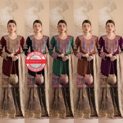 YD 016 PURPLE GEORGETTE DESIGNER SINGLE PIECE SALWAR SUITS ONLINE