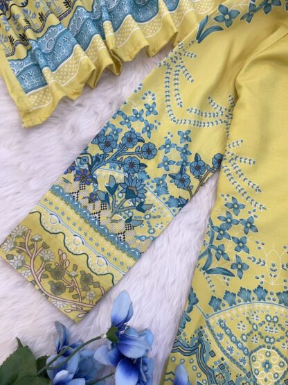 YD 025 MASLIN COTTON READYMADE KURTI SET ONLINE - Image 3