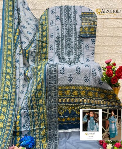 ALZOHAIB AZ 1333 B LAWN PAKISTANI SUITS COLLECTION ALZOHAIB AZ 1333 B, PAKISTANI SUITS IN SINGLE, PAKISTANI SUITS LATEST COLLECTION, PAKISTANI SUITS MANFUACTURER, PAKISTANI SUITS WHOLESALER, SALWAR KAMEEZ WHOLESALER  AL KHUSHBU, ALZOHAIB, Pakistani Suits, PAKISTANI SUITS BRAND, PAKISTANI SUITS DESIGN, PAKISTANI SUITS FOR WOMEN, PAKISTANI SUITS IN INDIA, PAKISTANI SUITS ONLINE, PAKISTANI SUITS ONLINE INDIA, PAKISTANI SUITS SURAT, PAKISTANI WHOLESALE CLOTHES SUPPLIER, Single, Suits
