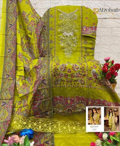 ALZOHAIB AZ 1337 B PAKISTANI SUITS NEW COLLECTION ALZOHAIB AZ 1337 B, PAKISTANI SUITS IN SINGLE, PAKISTANI SUITS LATEST COLLECTION, PAKISTANI SUITS MANFUACTURER, PAKISTANI SUITS WHOLESALER, SALWAR KAMEEZ WHOLESALER  AL KHUSHBU, ALZOHAIB, Pakistani Suits, PAKISTANI SUITS BRAND, PAKISTANI SUITS DESIGN, PAKISTANI SUITS FOR WOMEN, PAKISTANI SUITS IN INDIA, PAKISTANI SUITS ONLINE, PAKISTANI SUITS ONLINE INDIA, PAKISTANI SUITS SURAT, PAKISTANI WHOLESALE CLOTHES SUPPLIER, Single, Suits