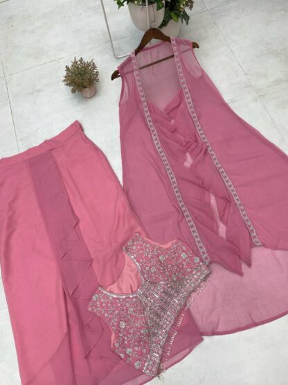 BE 332 PINK WESTERN OUTFIT FOR TRENDY WEDDING SEASON BE 332 PINK, BEST QUALITY PAKISTANI SUITS, ONLINE SHOPPING SUITS, PAKISTANI SALWAR KAMEEZ, PAKISTANI SUITS AT MANUFACTURER PRICE, PAKISTANI SUITS BEST PRICE, PAKISTANI SUITS IN SURAT, PAKISTANI SUITS ONLINE SHOPPING  BE, READYMADE, Single, Suits, THE LIBAS COLLECTION