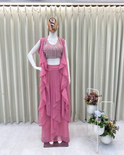 BE 332 PINK WESTERN OUTFIT FOR TRENDY WEDDING SEASON BE 332 PINK, BEST QUALITY PAKISTANI SUITS, ONLINE SHOPPING SUITS, PAKISTANI SALWAR KAMEEZ, PAKISTANI SUITS AT MANUFACTURER PRICE, PAKISTANI SUITS BEST PRICE, PAKISTANI SUITS IN SURAT, PAKISTANI SUITS ONLINE SHOPPING  BE, READYMADE, Single, Suits, THE LIBAS COLLECTION