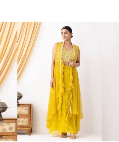 BE 332 YELLOW WESTERN OUTFIT FOR TRENDY WEDDING SEASON BE 332 YELLOW, BEST QUALITY PAKISTANI SUITS, ONLINE SHOPPING SUITS, PAKISTANI SALWAR KAMEEZ, PAKISTANI SUITS AT MANUFACTURER PRICE, PAKISTANI SUITS BEST PRICE, PAKISTANI SUITS IN SURAT, PAKISTANI SUITS ONLINE SHOPPING  BE, READYMADE, Single, Suits, THE LIBAS COLLECTION