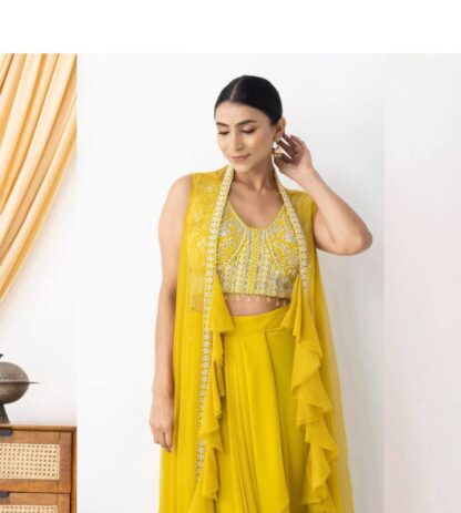 BE 332 YELLOW WESTERN OUTFIT FOR TRENDY WEDDING SEASON BE 332 YELLOW, BEST QUALITY PAKISTANI SUITS, ONLINE SHOPPING SUITS, PAKISTANI SALWAR KAMEEZ, PAKISTANI SUITS AT MANUFACTURER PRICE, PAKISTANI SUITS BEST PRICE, PAKISTANI SUITS IN SURAT, PAKISTANI SUITS ONLINE SHOPPING  BE, READYMADE, Single, Suits, THE LIBAS COLLECTION
