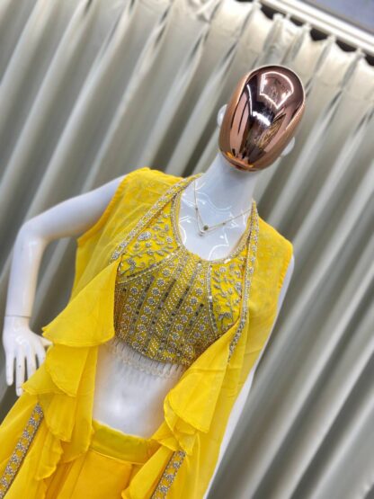 BE 332 YELLOW WESTERN OUTFIT FOR TRENDY WEDDING SEASON BE 332 YELLOW, BEST QUALITY PAKISTANI SUITS, ONLINE SHOPPING SUITS, PAKISTANI SALWAR KAMEEZ, PAKISTANI SUITS AT MANUFACTURER PRICE, PAKISTANI SUITS BEST PRICE, PAKISTANI SUITS IN SURAT, PAKISTANI SUITS ONLINE SHOPPING  BE, READYMADE, Single, Suits, THE LIBAS COLLECTION