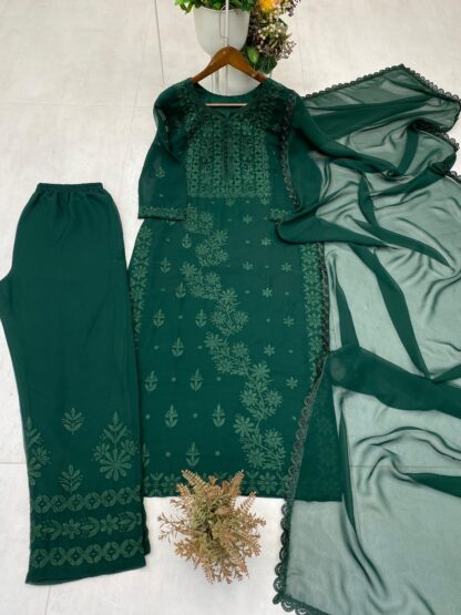 BE 354 BOTTEL GREEN GEORGETTE SUIT ONLINE BE 354 BOTTEL GREEN GEORGETTE, BEST QUALITY PAKISTANI SUITS, ONLINE SHOPPING SUITS, PAKISTANI SALWAR KAMEEZ, PAKISTANI SUITS AT MANUFACTURER PRICE, PAKISTANI SUITS BEST PRICE, PAKISTANI SUITS IN SURAT, PAKISTANI SUITS ONLINE SHOPPING  BE, READYMADE, Single, Suits, THE LIBAS COLLECTION