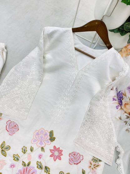 BE 373 WHITE ROMAN SILK FARSI SALWAR SUITS ONLINE BE 373 WHITE ROMAN SILK, BEST QUALITY PAKISTANI SUITS, ONLINE SHOPPING SUITS, PAKISTANI SALWAR KAMEEZ, PAKISTANI SUITS AT MANUFACTURER PRICE, PAKISTANI SUITS BEST PRICE, PAKISTANI SUITS IN SURAT, PAKISTANI SUITS ONLINE SHOPPING  BE, READYMADE, Single, Suits, THE LIBAS COLLECTION