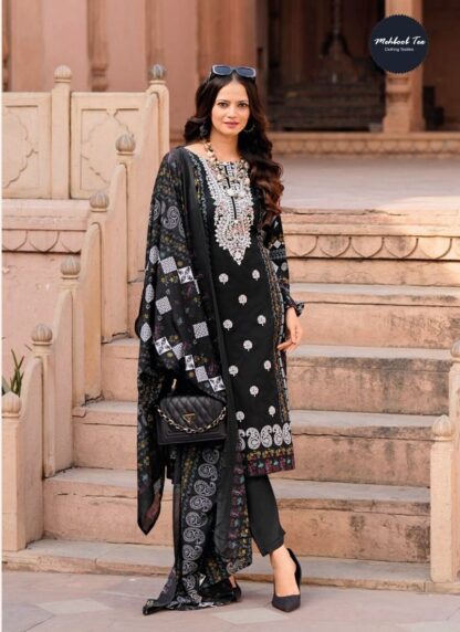 MEHBBOB TEX 1505 SAHNAZ BLACK & WHOTE COLLECTION PAKISTANI SUITS KURTIS WHOLESALER, MEHBBOB TEX 1505 SAHNAZ BLACK & WHOTE COLLECTION  MEHBOOB TEX, Single, Suits