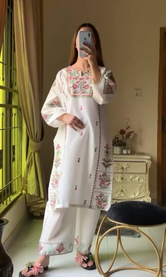 PD 1105 WHITE SALWAR KAMEEZ WHOLESALER SURATPD 1105 WHITE SALWAR KAMEEZ WHOLESALER SURAT