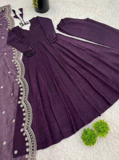 SSR 5006 PURPLE FANDY SILK GOWN SURAT ONLINE SHOPPING BEST QUALITY PAKISTANI SUITS, PAKISTANI KURTI AT BEST PRICE, PAKISTANI KURTI SUPPLIER, PAKISTANI SALWAR KAMEEZ, PAKISTANI SUITS MANUFACTURER IN SURAT, PAKISTANI SUITS ONLINE SHOPPING IN INDIA, PAKISTANI SUITS SINGLE, SALWAR KAMEEZ WHOLESALE, SSR 5003 DESIGNER SALWAR KAMEEZ MANUFACTURER IN SURAT, SSR 5006 PURPLE FANDY SILK GOWN, WHOLESALE SUITS COLLECTION  Gown, Salwar Kameez, Single, SSR, Suits