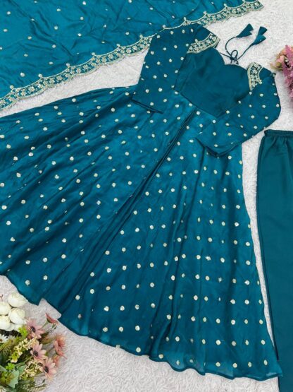 SSR 516 PEOCOCK BLUE BUY LADIES GOWN WHOLESALE PRICE BEST QUALITY PAKISTANI SUITS, PAKISTANI KURTI AT BEST PRICE, PAKISTANI KURTI SUPPLIER, PAKISTANI SALWAR KAMEEZ, PAKISTANI SUITS MANUFACTURER IN SURAT, PAKISTANI SUITS ONLINE SHOPPING IN INDIA, PAKISTANI SUITS SINGLE, SALWAR KAMEEZ WHOLESALE, SSR 5003 DESIGNER SALWAR KAMEEZ MANUFACTURER IN SURAT, SSR 516 PEOCOCK BLUE, WHOLESALE SUITS COLLECTION  Gown, Salwar Kameez, Single, SSR, Suits