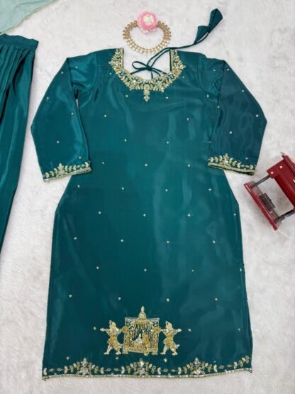 THE LIBAS COLLECTION 5874 PEACOCK BLUE CREP SILK LEHENGA WITH PRICE BEST QUALITY PAKISTANI SUITS, ONLINE SHOPPING SUITS, PAKISTANI SALWAR KAMEEZ, PAKISTANI SUITS AT MANUFACTURER PRICE, PAKISTANI SUITS BEST PRICE, PAKISTANI SUITS IN SURAT, PAKISTANI SUITS ONLINE SHOPPING, THE LIBAS COLLECTION 5874 PEACOCK BLUE CREP SILK  READYMADE, RTC, Single, Suits, THE LIBAS COLLECTION