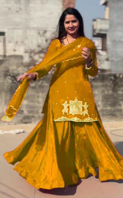 THE LIBAS COLLECTION 5874 YELLOW CREP SILK SURA LEHENGA  ONLINE BEST QUALITY PAKISTANI SUITS, ONLINE SHOPPING SUITS, PAKISTANI SALWAR KAMEEZ, PAKISTANI SUITS AT MANUFACTURER PRICE, PAKISTANI SUITS BEST PRICE, PAKISTANI SUITS IN SURAT, PAKISTANI SUITS ONLINE SHOPPING, THE LIBAS COLLECTION 5874 YELLOW CREP SILK  READYMADE, RTC, Single, Suits, THE LIBAS COLLECTION