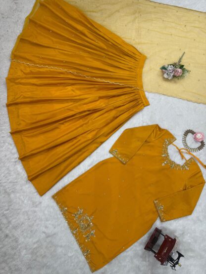 THE LIBAS COLLECTION 5874 YELLOW CREP SILK SURA LEHENGA  ONLINE BEST QUALITY PAKISTANI SUITS, ONLINE SHOPPING SUITS, PAKISTANI SALWAR KAMEEZ, PAKISTANI SUITS AT MANUFACTURER PRICE, PAKISTANI SUITS BEST PRICE, PAKISTANI SUITS IN SURAT, PAKISTANI SUITS ONLINE SHOPPING, THE LIBAS COLLECTION 5874 YELLOW CREP SILK  READYMADE, RTC, Single, Suits, THE LIBAS COLLECTION