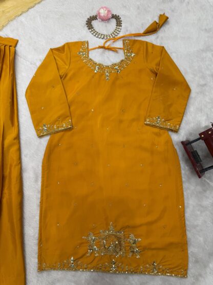 THE LIBAS COLLECTION 5874 YELLOW CREP SILK SURA LEHENGA  ONLINE BEST QUALITY PAKISTANI SUITS, ONLINE SHOPPING SUITS, PAKISTANI SALWAR KAMEEZ, PAKISTANI SUITS AT MANUFACTURER PRICE, PAKISTANI SUITS BEST PRICE, PAKISTANI SUITS IN SURAT, PAKISTANI SUITS ONLINE SHOPPING, THE LIBAS COLLECTION 5874 YELLOW CREP SILK  READYMADE, RTC, Single, Suits, THE LIBAS COLLECTION