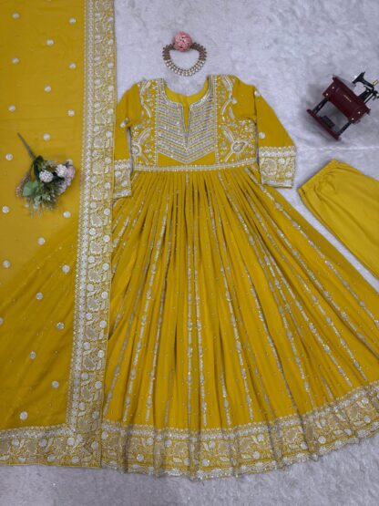 THE LIBAS COLLECTION 5879 YELLOW GOWN SET WHOLESALE PRICE BEST QUALITY PAKISTANI SUITS, ONLINE SHOPPING SUITS, PAKISTANI SALWAR KAMEEZ, PAKISTANI SUITS AT MANUFACTURER PRICE, PAKISTANI SUITS BEST PRICE, PAKISTANI SUITS IN SURAT, PAKISTANI SUITS ONLINE SHOPPING, THE LIBAS COLLECTION 5879 YELLOW GOWN  READYMADE, RTC, Single, Suits, THE LIBAS COLLECTION