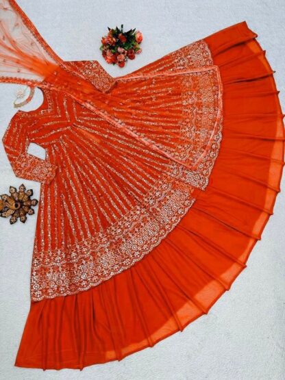 THE LIBAS COLLECTION 6453 ORANGE WHOLESALE LEHENGA WITH PRICE BEST QUALITY PAKISTANI SUITS, ONLINE SHOPPING SUITS, PAKISTANI SALWAR KAMEEZ, PAKISTANI SUITS AT MANUFACTURER PRICE, PAKISTANI SUITS BEST PRICE, PAKISTANI SUITS IN SURAT, PAKISTANI SUITS ONLINE SHOPPING, THE LIBAS COLLECTION 6453  READYMADE, RTC, Single, Suits, THE LIBAS COLLECTION