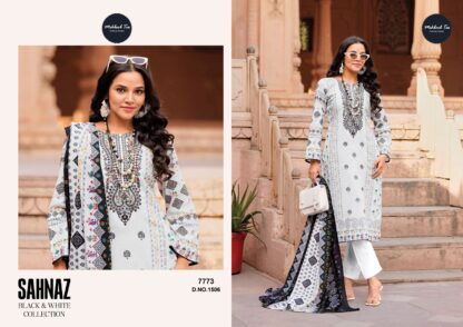 MEHBBOB TEX 1506 SAHNAZ BLACK & WHOTE COLLECTION PAKISTANI SUITS KURTIS WHOLESALER, MEHBBOB TEX 1506 SAHNAZ BLACK & WHOTE COLLECTION  MEHBOOB TEX, Single, Suits