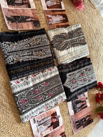 MEHBBOB TEX 1505 SAHNAZ BLACK & WHOTE COLLECTION PAKISTANI SUITS KURTIS WHOLESALER, MEHBBOB TEX 1505 SAHNAZ BLACK & WHOTE COLLECTION  MEHBOOB TEX, Single, Suits