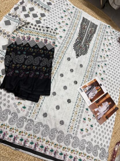 MEHBBOB TEX 1506 SAHNAZ BLACK & WHOTE COLLECTION PAKISTANI SUITS KURTIS WHOLESALER, MEHBBOB TEX 1506 SAHNAZ BLACK & WHOTE COLLECTION  MEHBOOB TEX, Single, Suits