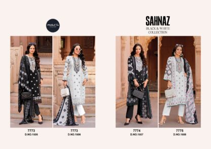 MEHBBOB TEX 1507 SAHNAZ BLACK & WHOTE COLLECTION PAKISTANI SUITS KURTIS WHOLESALER, MEHBBOB TEX 1505 SAHNAZ BLACK & WHOTE COLLECTION  MEHBOOB TEX, Single, Suits