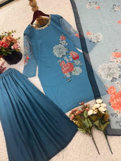 ZSR 3132 WOMEN TOP BOTTOM WITH DUPATTA SET ONLINE BEST QUALITY PAKISTANI SUITS, ONLINE SHOPPING SUITS, PAKISTANI SUITS AT MANUFACTURER PRICE, PAKISTANI SUITS LATEST COLLECTION, PAKISTANI SUITS WHOLESALE, PAKISTANI SUITS WHOLESALE DELHI, ZSR 3132  INDIAN PLAZZO SUITS SET, NEW PLAZZO SET IN INDIA, Pakistani Suits, PLAZZO SUITS DESIGN FOR GIRL, PLAZZO SUITS PARTY WEAR, PLAZZO SUITS PARTY WEAR WITH DUPATTA, READYMADE, Salwar Kameez, Single, SRK, Suits, TOP PLAZZO SET WITH DUPATTA