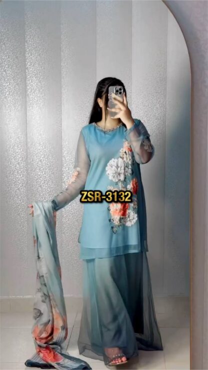 ZSR 3132 WOMEN TOP BOTTOM WITH DUPATTA SET ONLINE BEST QUALITY PAKISTANI SUITS, ONLINE SHOPPING SUITS, PAKISTANI SUITS AT MANUFACTURER PRICE, PAKISTANI SUITS LATEST COLLECTION, PAKISTANI SUITS WHOLESALE, PAKISTANI SUITS WHOLESALE DELHI, ZSR 3132  INDIAN PLAZZO SUITS SET, NEW PLAZZO SET IN INDIA, Pakistani Suits, PLAZZO SUITS DESIGN FOR GIRL, PLAZZO SUITS PARTY WEAR, PLAZZO SUITS PARTY WEAR WITH DUPATTA, READYMADE, Salwar Kameez, Single, SRK, Suits, TOP PLAZZO SET WITH DUPATTA
