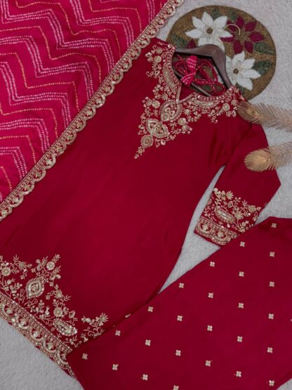 DHK 1362 RED TOP PLAZZO WITH DUPATTA ONLINE SHOPPING DESIGNER SUITS AT WHOLESALE PRICE, DHK 1362 RED, PAKISTANI SALWAR SUITS IN INDIA, PAKISTANI SALWAR SUITS WHOLESALE, PAKISTANI SUITS MANUFACTURER IN SURAT, SALWAR KAMEEZ WHOLESALER  DHK FASHION, INDIAN PLAZZO SUITS SET, NEW PLAZZO SET IN INDIA, Pakistani Suits, PLAZZO, PLAZZO SUITS DESIGN FOR GIRL, PLAZZO SUITS PARTY WEAR, PLAZZO SUITS PARTY WEAR WITH DUPATTA, READYMADE, Salwar Kameez, Suits, THE LIBAS COLLECTION, TOP PLAZZO ONLINE SHOPPING, TOP PLAZZO ONLINE SHOPPING IN INDIA, TOP PLAZZO SET WITH DUPATTA
