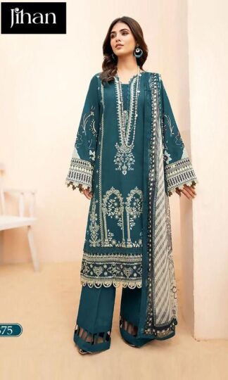FEPIC ROSEMEEN 1999 DESIGNER PAKISTANI SUITS ONLINEJIHAN 3375 CHEVRON LUXURY LAWN COLLECTION PAKISTANI SUITS