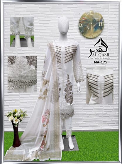 AL QASR MA 175 WHITE PAKISTANI KURTI  IN SINGLE PIECE AL QASR MA 175 WHITE, BEST QUALITY PAKISTANI SUITS, ONLINE SHOPPING SUITS, PAKISTANI SALWAR KAMEEZ, PAKISTANI SUITS AT MANUFACTURER PRICE, PAKISTANI SUITS BEST PRICE, PAKISTANI SUITS IN SURAT, PAKISTANI SUITS ONLINE SHOPPING  AL QASR, PAKISTANI SUITS BRAND, PAKISTANI SUITS DESIGN, PAKISTANI SUITS FOR WOMEN, PAKISTANI SUITS IN INDIA, PAKISTANI SUITS ONLINE, PAKISTANI SUITS ONLINE INDIA, PAKISTANI SUITS SURAT, PAKISTANI WHOLESALE CLOTHES SUPPLIER, READYMADE KURTI, READYMADE PAKISTANI SUITS, Single, Suits