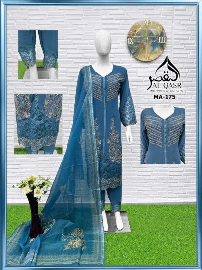 AL QASR MA 175 CLASSIC BLUE PAKISTANI KURTI ONLINE AL QASR MA 175 CLASSIC BLUE, BEST QUALITY PAKISTANI SUITS, ONLINE SHOPPING SUITS, PAKISTANI SALWAR KAMEEZ, PAKISTANI SUITS AT MANUFACTURER PRICE, PAKISTANI SUITS BEST PRICE, PAKISTANI SUITS IN SURAT, PAKISTANI SUITS ONLINE SHOPPING  AL QASR, PAKISTANI SUITS BRAND, PAKISTANI SUITS DESIGN, PAKISTANI SUITS FOR WOMEN, PAKISTANI SUITS IN INDIA, PAKISTANI SUITS ONLINE, PAKISTANI SUITS ONLINE INDIA, PAKISTANI SUITS SURAT, PAKISTANI WHOLESALE CLOTHES SUPPLIER, READYMADE KURTI, READYMADE PAKISTANI SUITS, Single, Suits