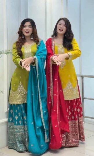 PD1136 OLIVE GREEN PARTY WEAR TOP PLAZZO & DUPATTA WITH PRICEPD1136 OLIVE GREEN PARTY WEAR TOP PLAZZO & DUPATTA WITH PRICE