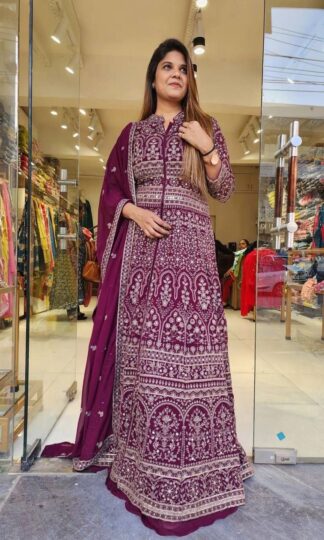 ST 45 PURPLE PARTY WEAR LEHNEGA KOTI SET ONLINE WHOLSALEST 45 PURPLE PARTY WEAR LEHNEGA KOTI SET ONLINE WHOLSALE
