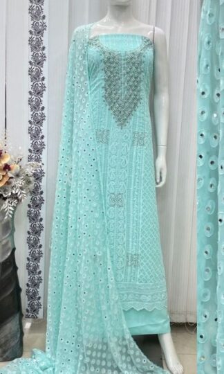 JS 21 SKY BLUE GEORGETTE SALWAR SUITS ONLINEJS 21 SKY BLUE GEORGETTE SALWAR SUITS ONLINE