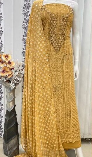 JS 21 YELLOW GEORGETTE SALWAR SUITS AT BEST PRICEJS 21 YELLOW GEORGETTE SALWAR SUITS AT BEST PRICE