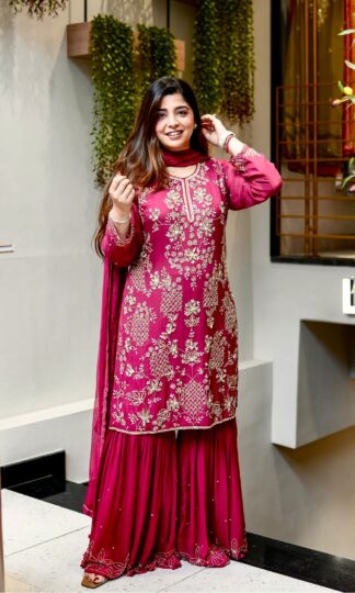JF 027 RANI DESIGNER PARTY WEAR PLAZZO SET FOR WOMENJF 027 RANI DESIGNER PARTY WEAR PLAZZO SET FOR WOMEN