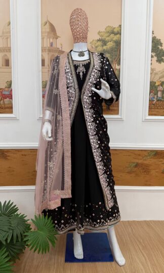 ST 1129 DESIGNER INDIAN GOWN KOTI WITH DUPATTA COLLECTIONST 1129 DESIGNER INDIAN GOWN KOTI WITH DUPATTA COLLECTION