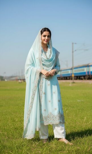 VS FASHION 102 LIGHT SYK BLUE PAKISTANI KURTI IN SINGLE PIECEVS FASHION 102 LIGHT SYK BLUE PAKISTANI KURTI IN SINGLE PIECE