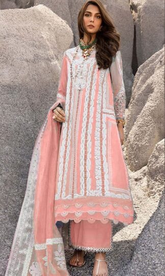 AL LAAM 182 GEORGIA PEACH WHOLESALE PAKISTANI SUITS ONLINEAL LAAM 182 GEORGIA PEACH WHOLESALE PAKISTANI SUITS ONLINE