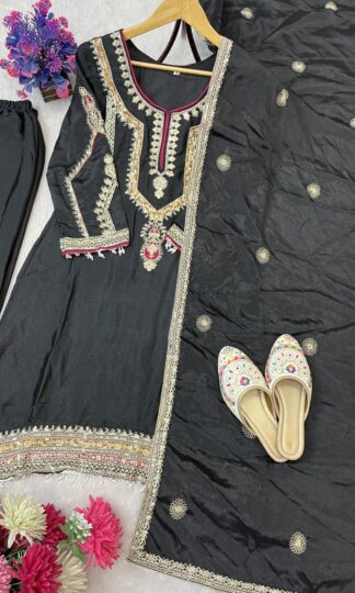 ASTHA COLLECTION AC 7080 BLACK OUTFIT PLAZZO SETASTHA COLLECTION AC 7080 BLACK OUTFIT PLAZZO SET