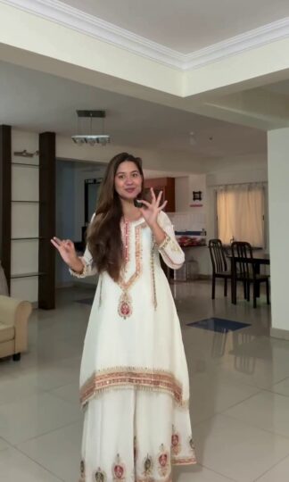 ASTHA COLLECTION AC 7080 WHITE OUTFIT PLAZZO SETASTHA COLLECTION AC 7080 WHITE OUTFIT PLAZZO SET