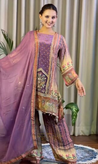 DHK 1359 PRINTED TOP PENT WITH DUPATTA WITH PRICEDHK 1359 PRINTED TOP- PLAZZO WITH DUPATTA WITH PRICE