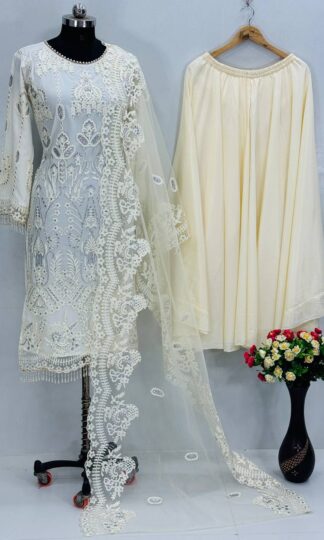 KARMA FASHION KF 1703 CREAM PAKISTANI SUITSKARMA FASHION KF 1703 CREAM PAKISTANI SUITS