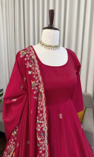 KD 1556 RED ANARKALI PLAZZO SET FOR WOMENKD 1556 RED ANARKALI PLAZZO SET FOR WOMEN