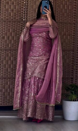 MF 479 PINK SHARARA PLAZZO & DUPATTA WHOLESALEMF 479 PINK SHARARA PLAZZO & DUPATTA WHOLESALE