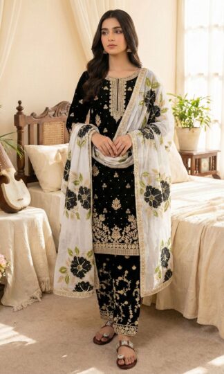 SRK 5314 BLACK SILK DESIGNER WEDDING WEAR SUIT ONLINESRK 5314 BLACK SILK DESIGNER WEDDING WEAR SUIT ONLINE