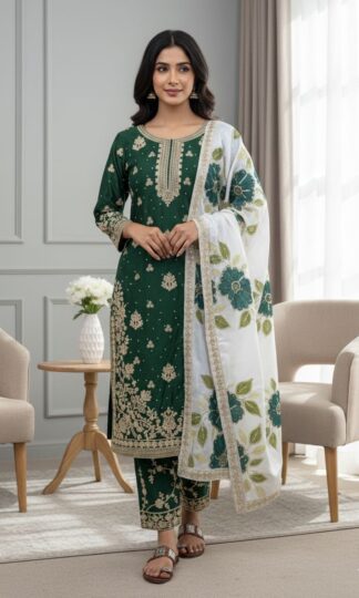 SRK 5314 BOTTEL GREEN DESIGNER SALWAR SUIT WHOLESALESRK 5314 BOTTEL GREEN DESIGNER SALWAR SUIT WHOLESALE